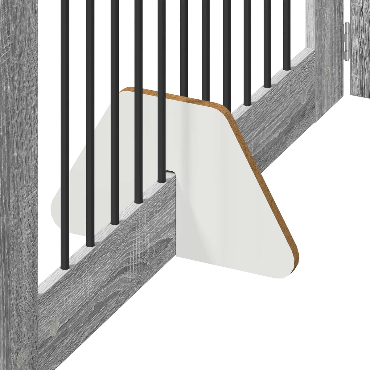 Vrata za pse s postoljem 6 pcs Siva sonoma 100 x 60 cm