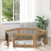Vrata za pse s postoljem 6 pcs Hrast artisan 100 x 60 cm