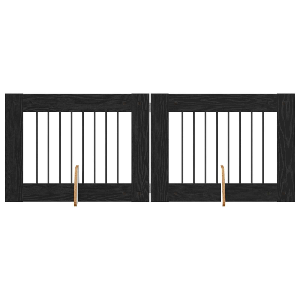 Vrata za pse s postoljem 2 pcs Crni hrast 80 x 60 cm