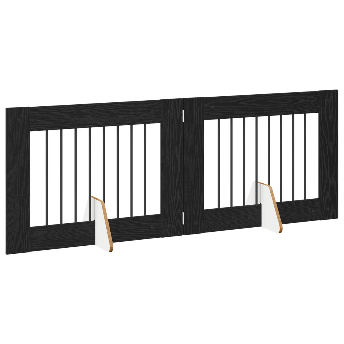 Vrata za pse s postoljem 2 pcs Crni hrast 80 x 60 cm