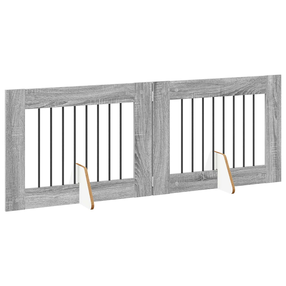 Vrata za pse s postoljem 2 pcs Siva sonoma 80 x 60 cm