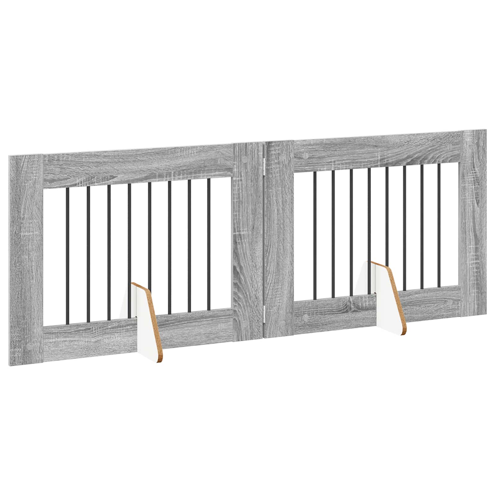 Vrata za pse s postoljem 2 pcs Siva sonoma 80 x 60 cm