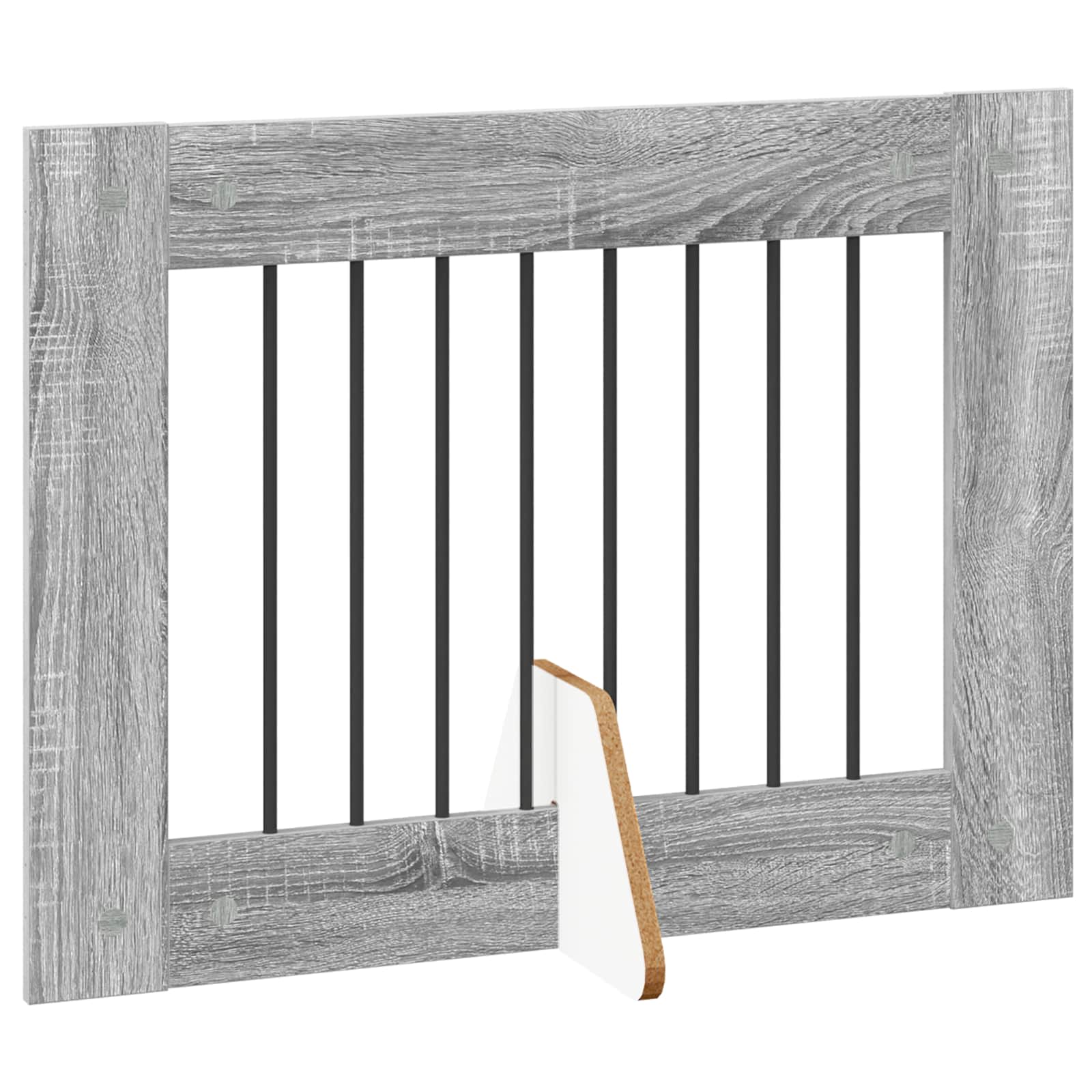 Vrata za pse s postoljem 2 pcs Siva sonoma 80 x 60 cm