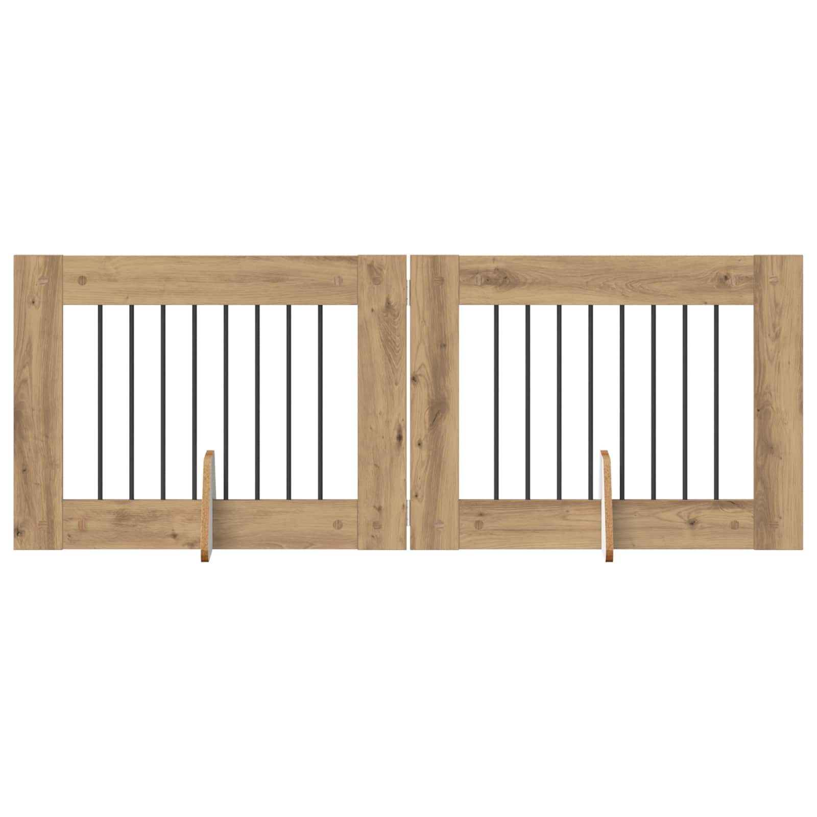 Vrata za pse s postoljem 2 pcs Hrast artisan 80 x 60 cm