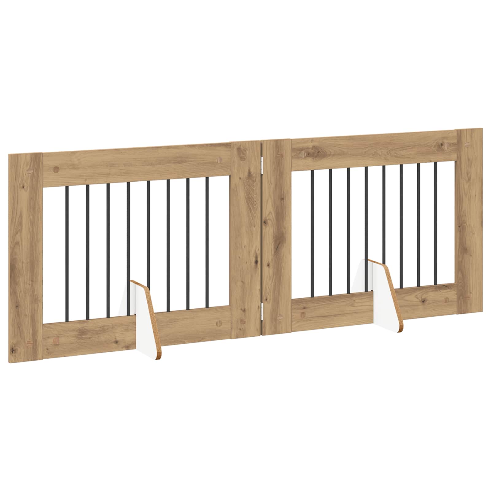 Vrata za pse s postoljem 2 pcs Hrast artisan 80 x 60 cm