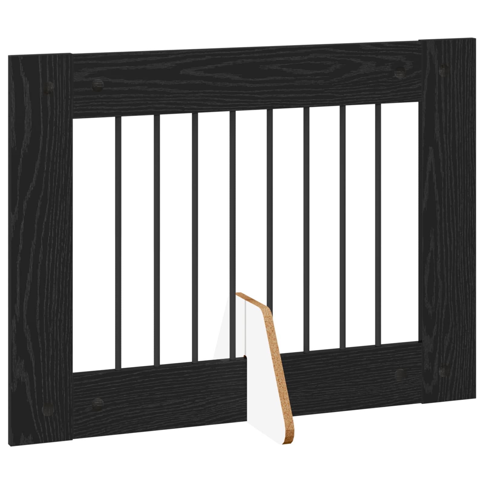 Vrata za pse s postoljem 4 pcs Crni hrast 80 x 60 cm