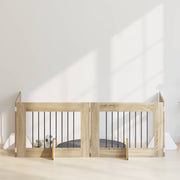 Vrata za pse s postoljem 4 pcs Hrast sonoma 80 x 60 cm