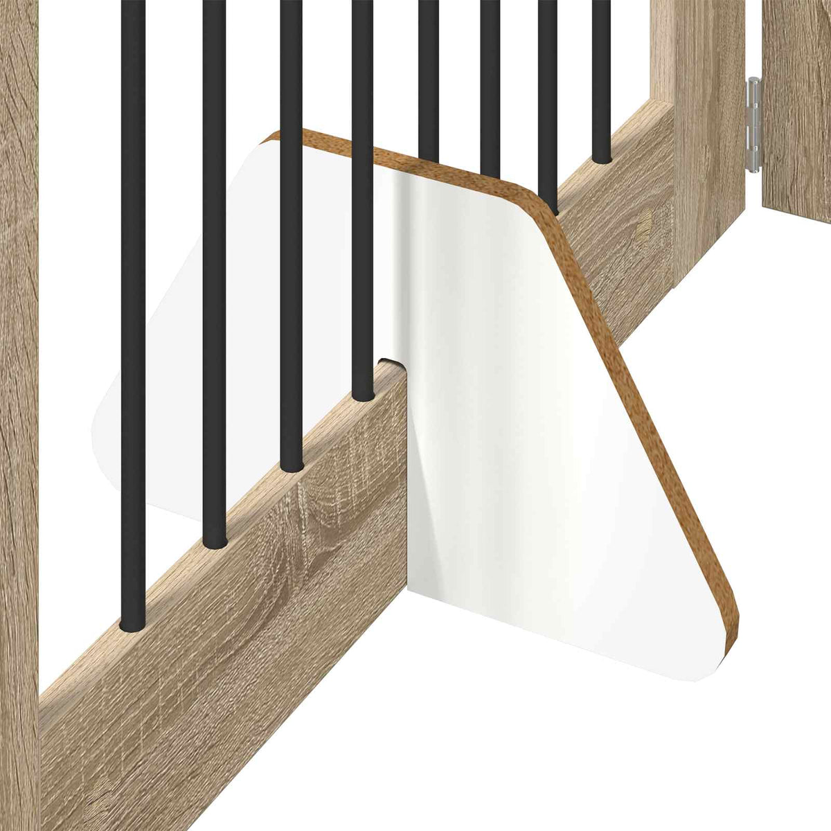 Vrata za pse s postoljem 6 pcs Hrast sonoma 80 x 60 cm