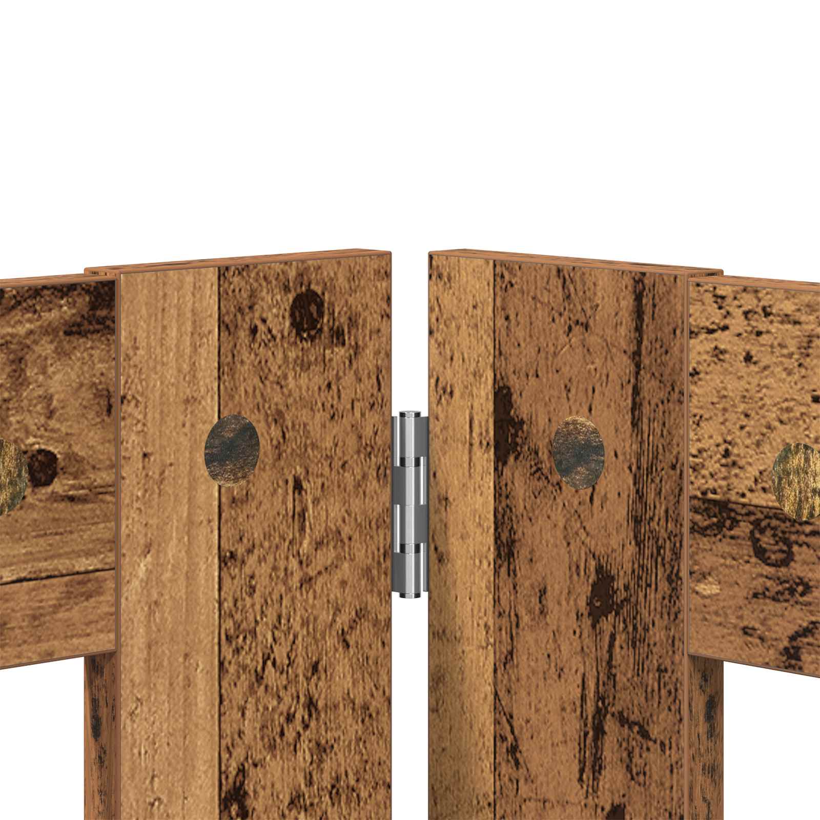 Vrata za pse s postoljem 6 pcs Staro drvo 80 x 60 cm