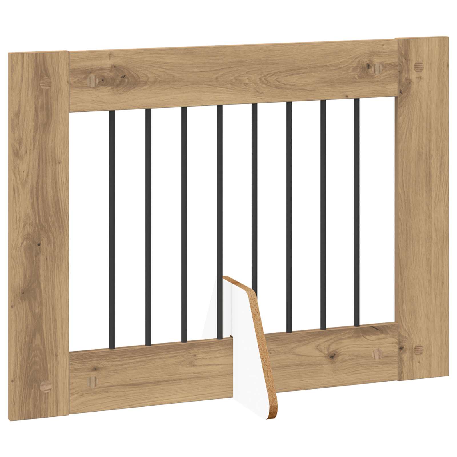 Vrata za pse s postoljem 6 pcs Hrast artisan 80 x 60 cm