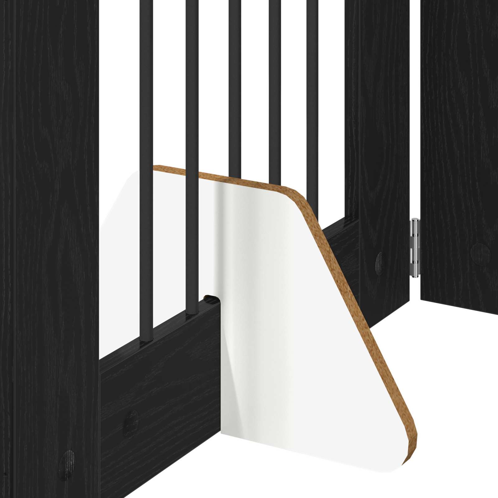 Vrata za pse s postoljem 2 pcs Crni hrast 60 x 60 cm