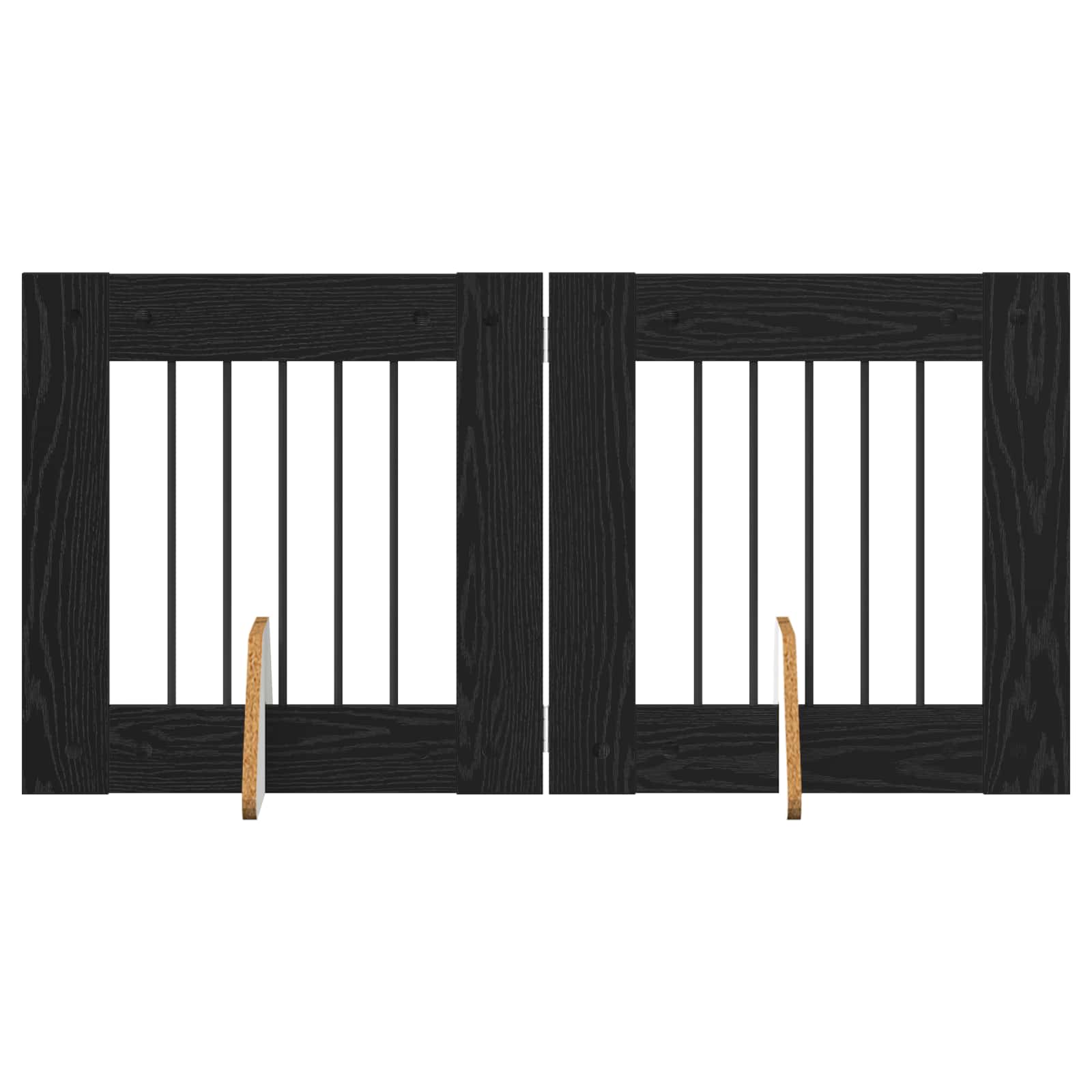 Vrata za pse s postoljem 2 pcs Crni hrast 60 x 60 cm