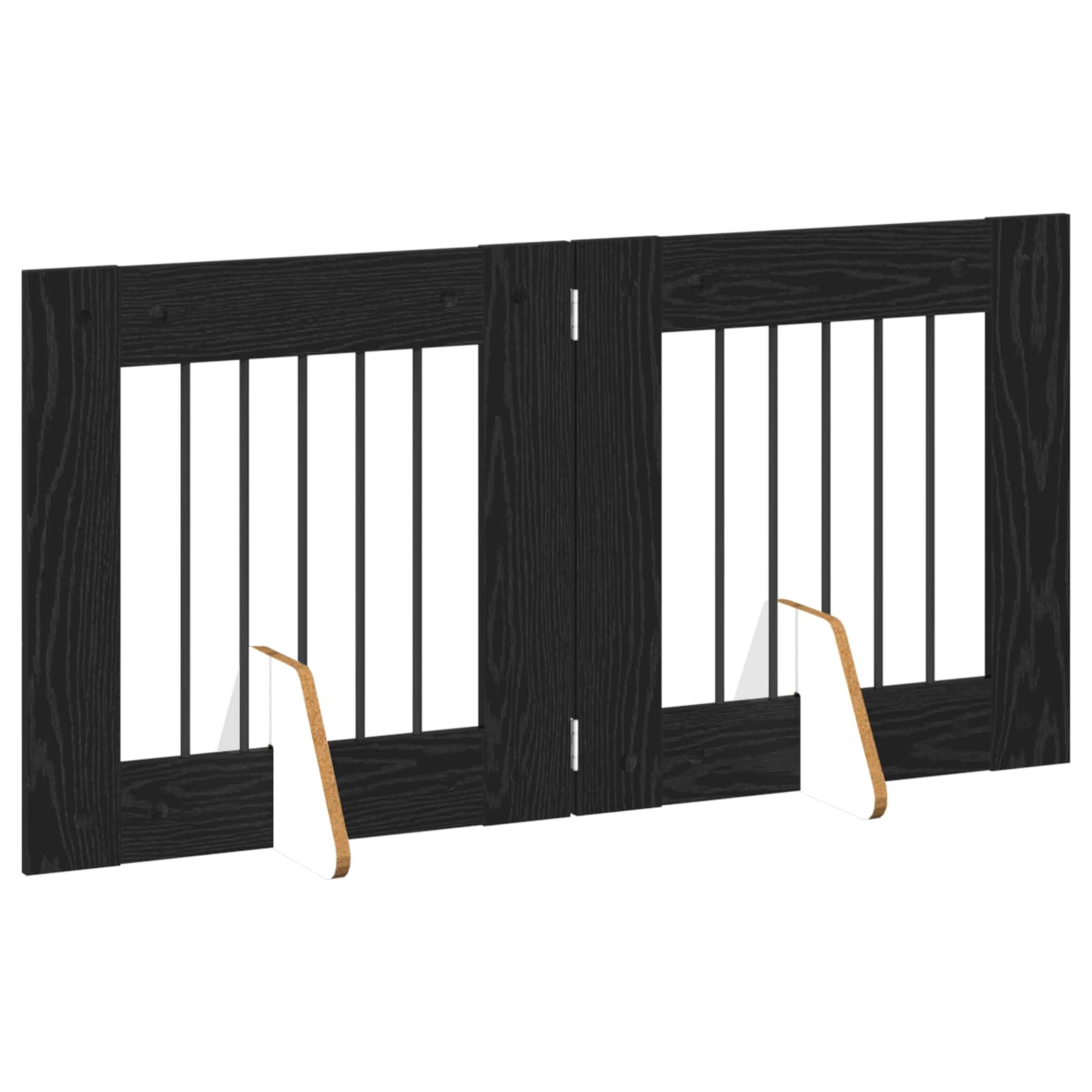 Vrata za pse s postoljem 2 pcs Crni hrast 60 x 60 cm