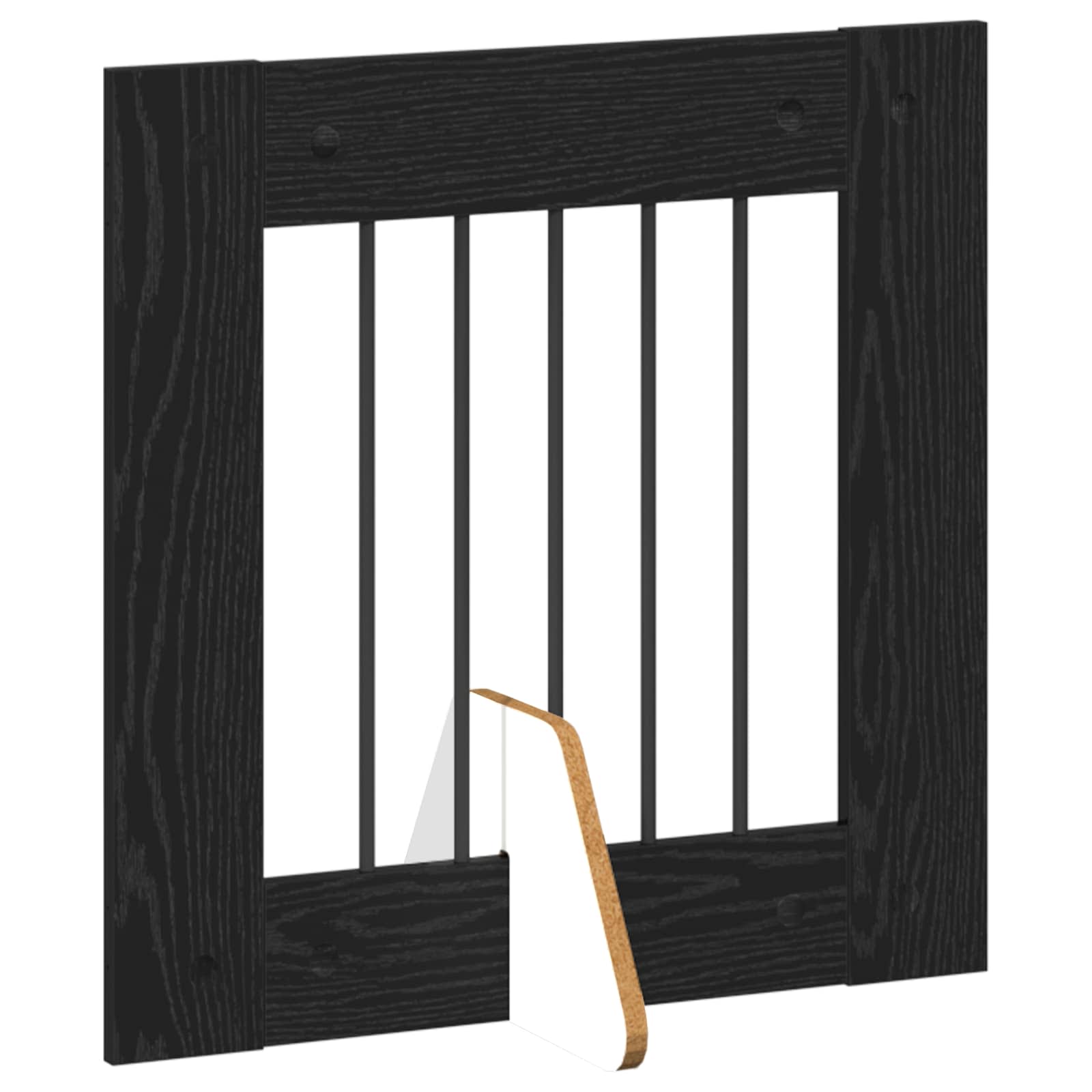 Vrata za pse s postoljem 2 pcs Crni hrast 60 x 60 cm