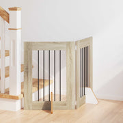 Vrata za pse s postoljem 2 pcs Hrast sonoma 60 x 60 cm