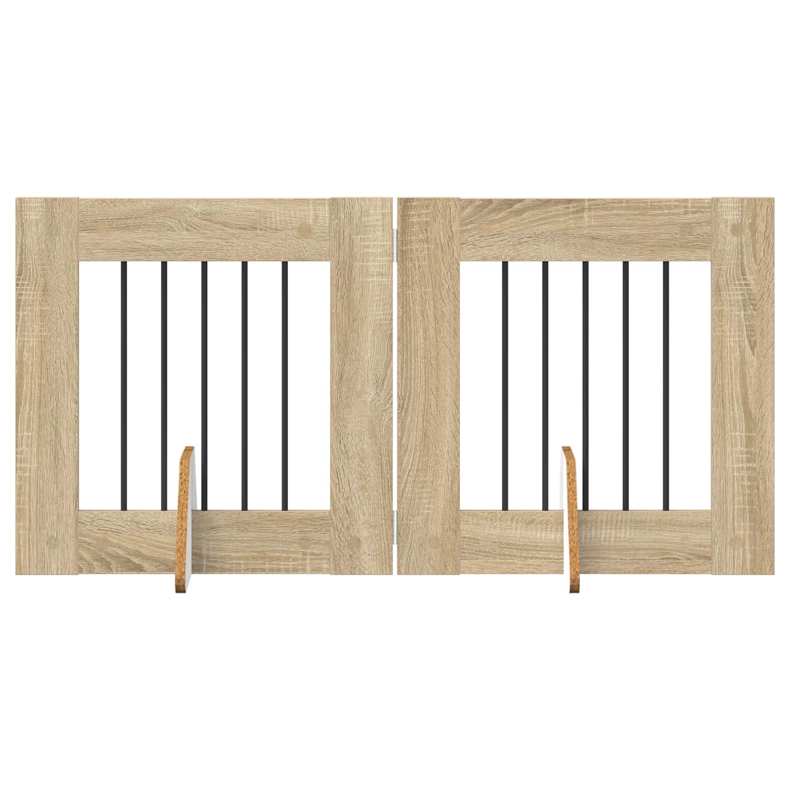Vrata za pse s postoljem 2 pcs Hrast sonoma 60 x 60 cm
