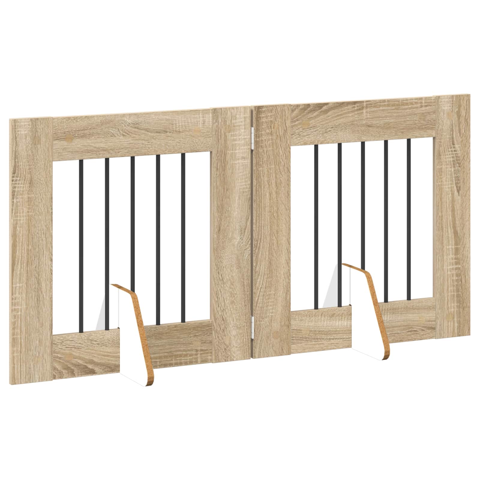Vrata za pse s postoljem 2 pcs Hrast sonoma 60 x 60 cm