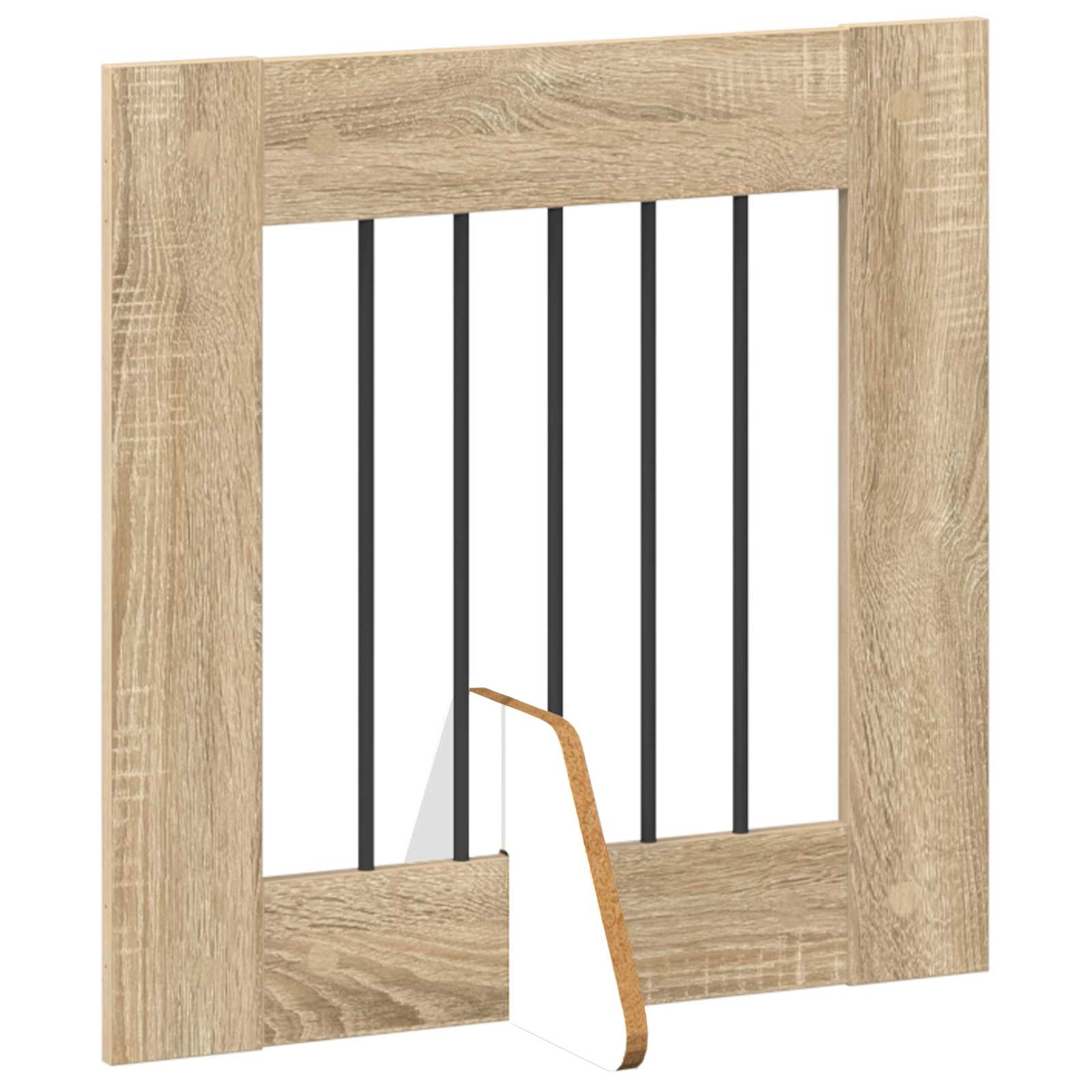 Vrata za pse s postoljem 2 pcs Hrast sonoma 60 x 60 cm