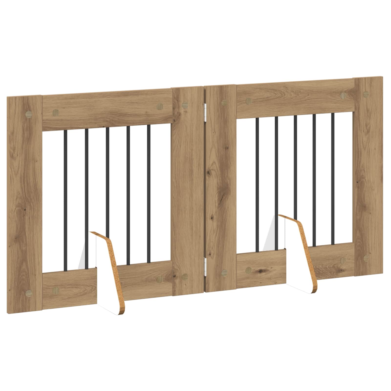 Vrata za pse s postoljem 2 pcs Hrast artisan 60 x 60 cm