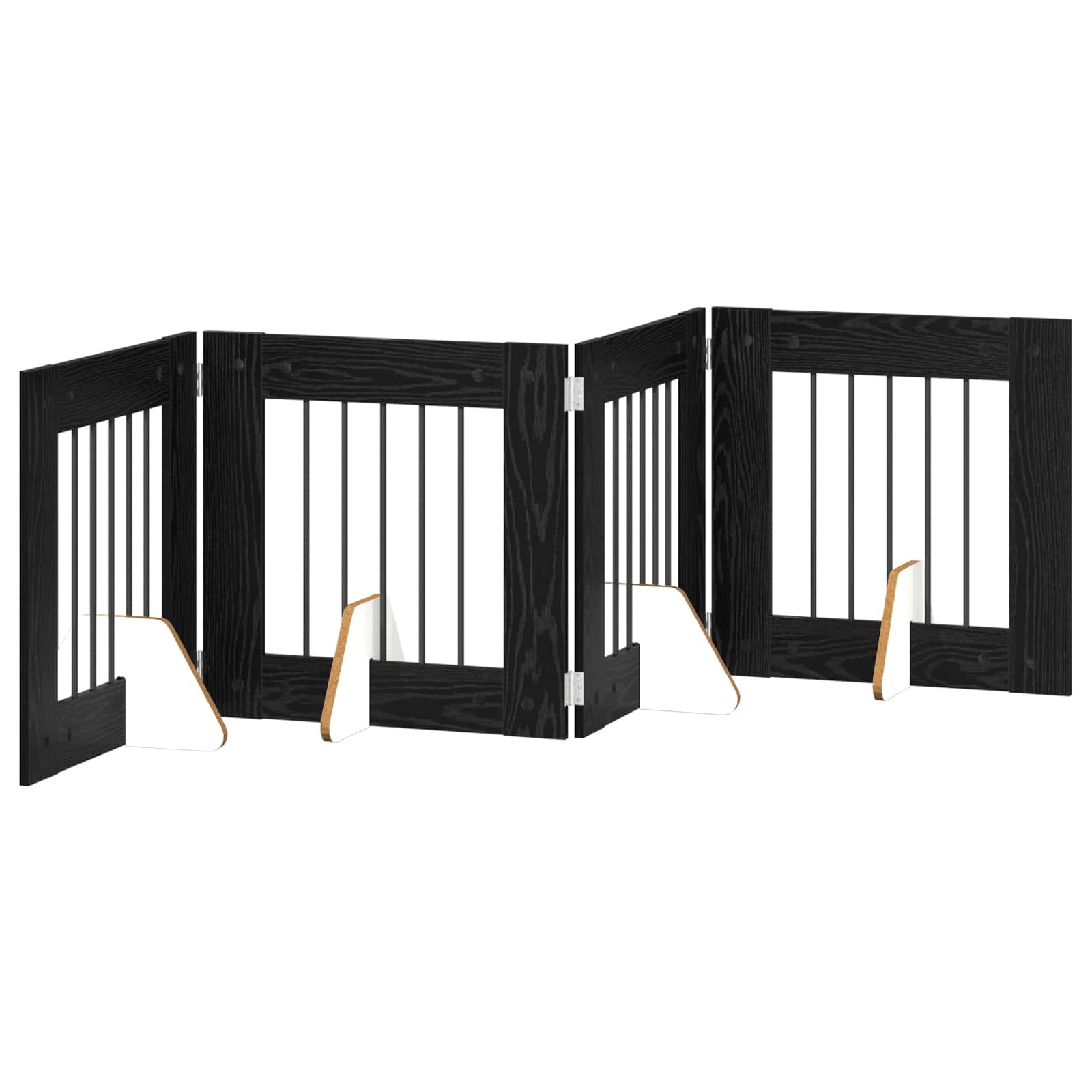 Vrata za pse s postoljem 4 pcs Crni hrast 60 x 60 cm