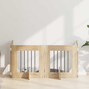 Vrata za pse s postoljem 4 pcs Hrast sonoma 60 x 60 cm