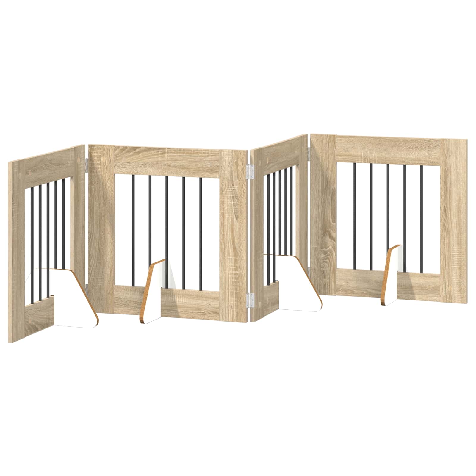 Vrata za pse s postoljem 4 pcs Hrast sonoma 60 x 60 cm