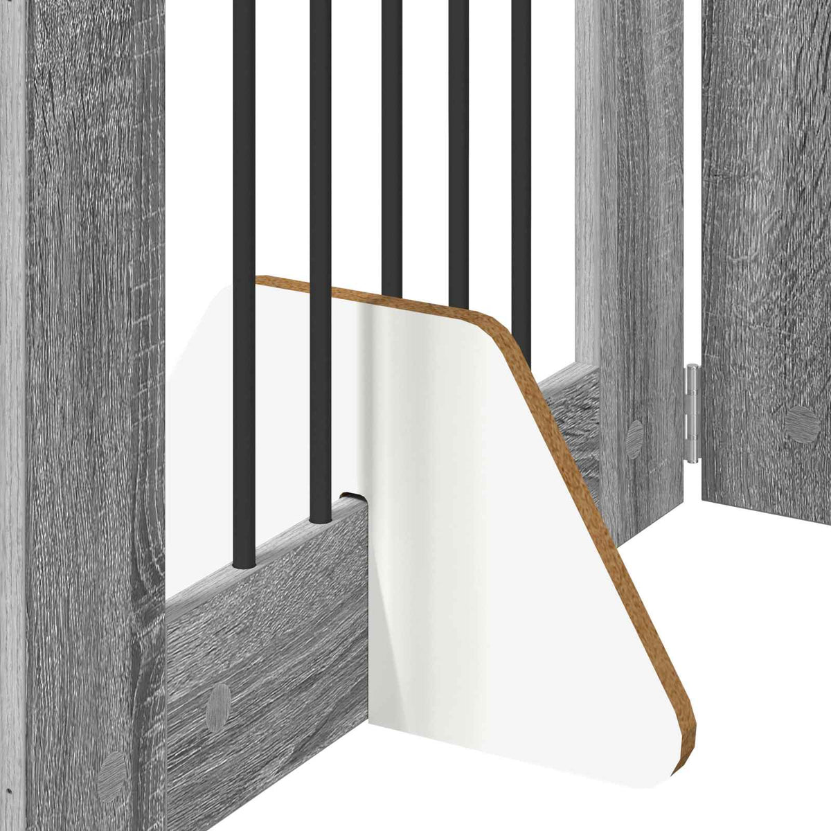 Vrata za pse s postoljem 4 pcs Siva sonoma 60 x 60 cm