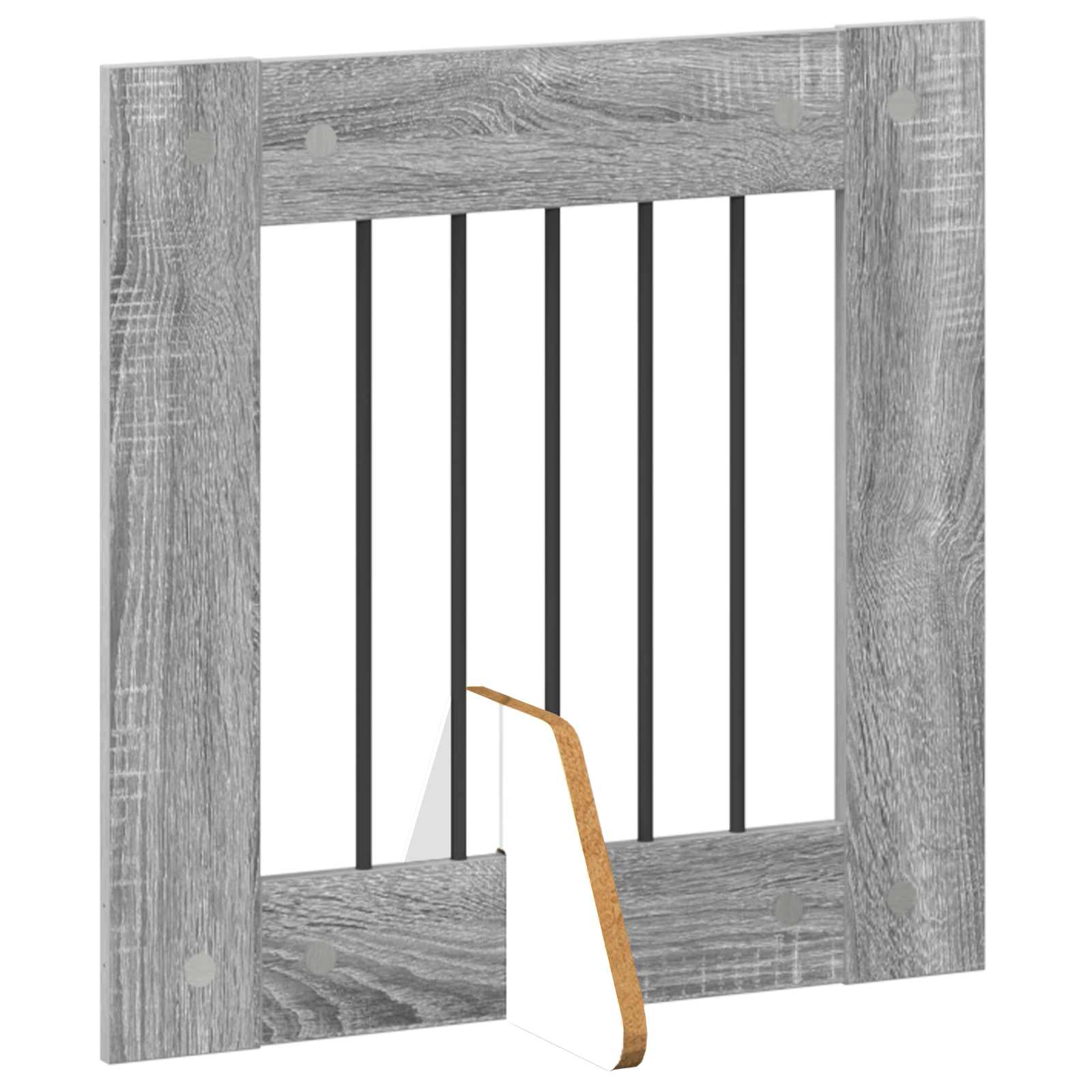 Vrata za pse s postoljem 4 pcs Siva sonoma 60 x 60 cm