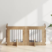 Vrata za pse s postoljem 4 pcs Hrast artisan 60 x 60 cm