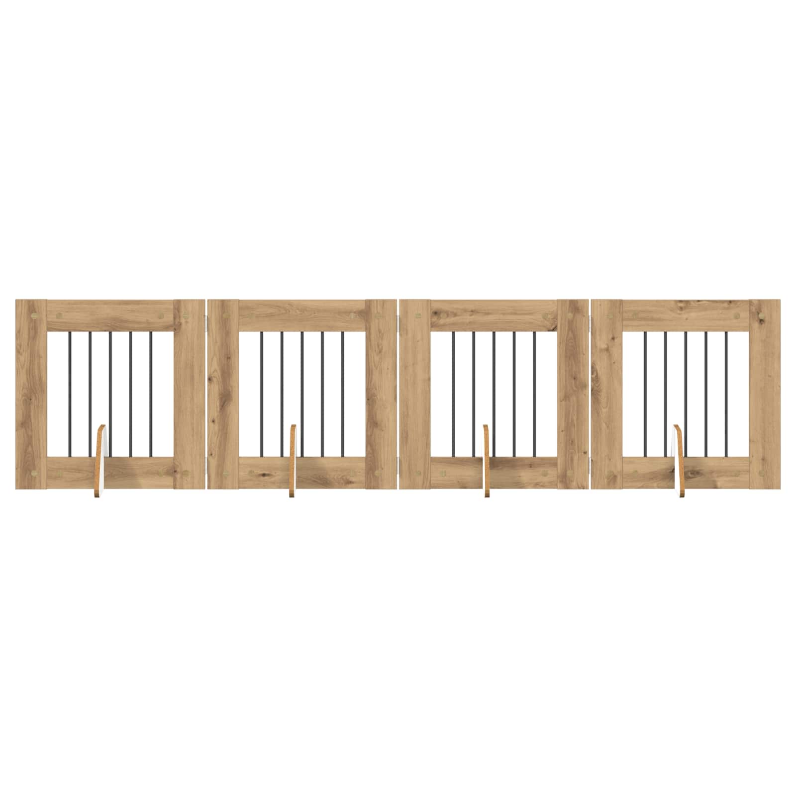 Vrata za pse s postoljem 4 pcs Hrast artisan 60 x 60 cm