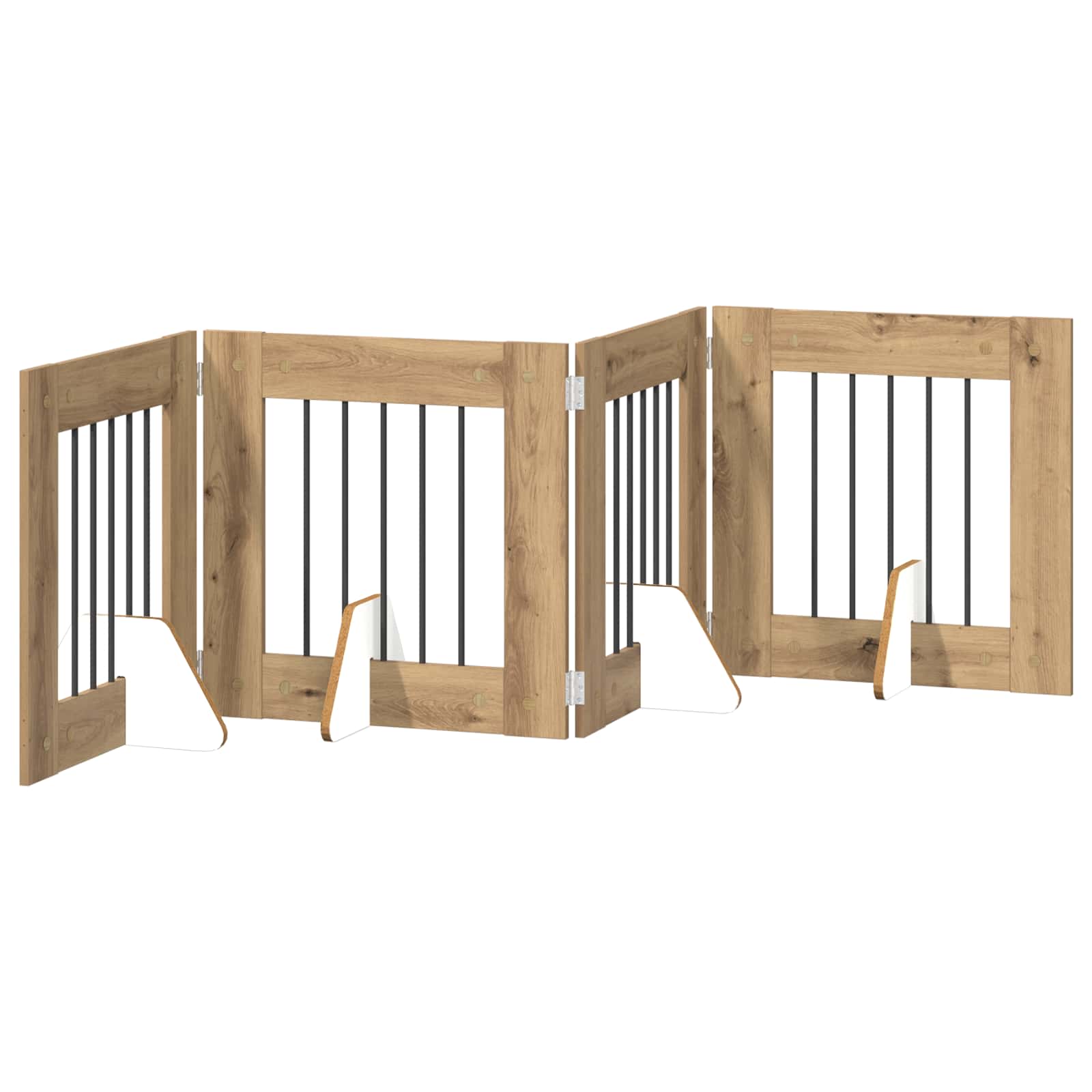 Vrata za pse s postoljem 4 pcs Hrast artisan 60 x 60 cm