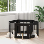 Vrata za pse s postoljem 6 pcs Crni hrast 60 x 60 cm