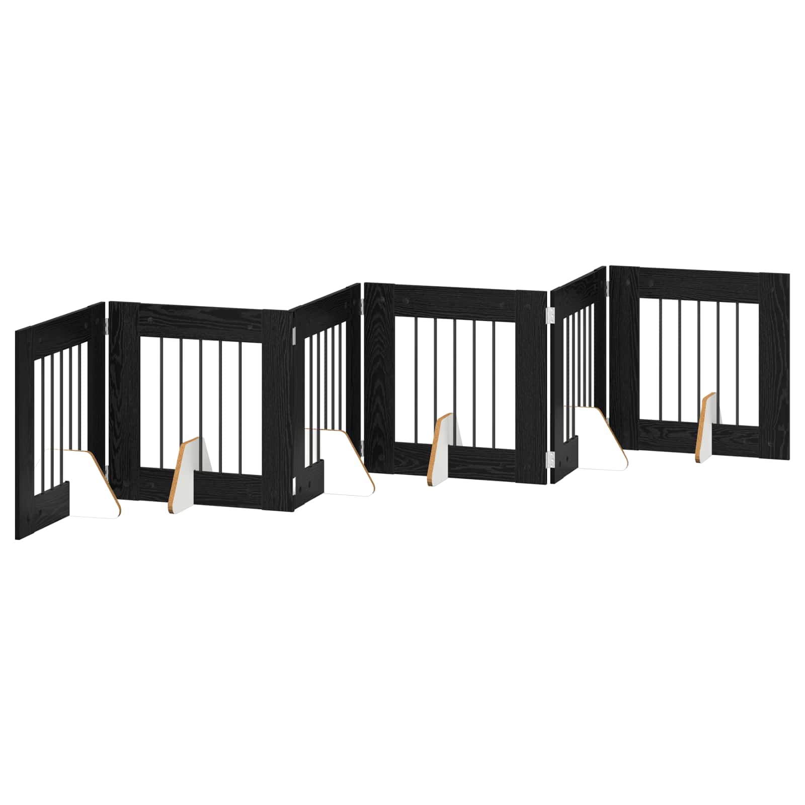 Vrata za pse s postoljem 6 pcs Crni hrast 60 x 60 cm