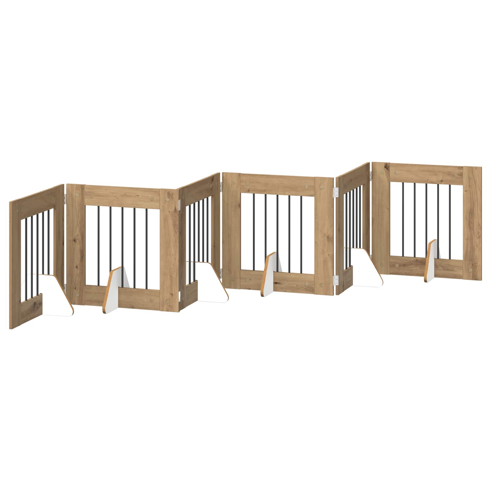 Vrata za pse s postoljem 6 pcs Hrast artisan 60 x 60 cm