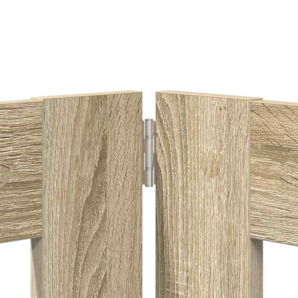 Vrata za pse s postoljem 8 pcs Hrast sonoma 60 x 60 cm