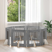 Vrata za pse s postoljem 8 pcs Siva sonoma 60 x 60 cm