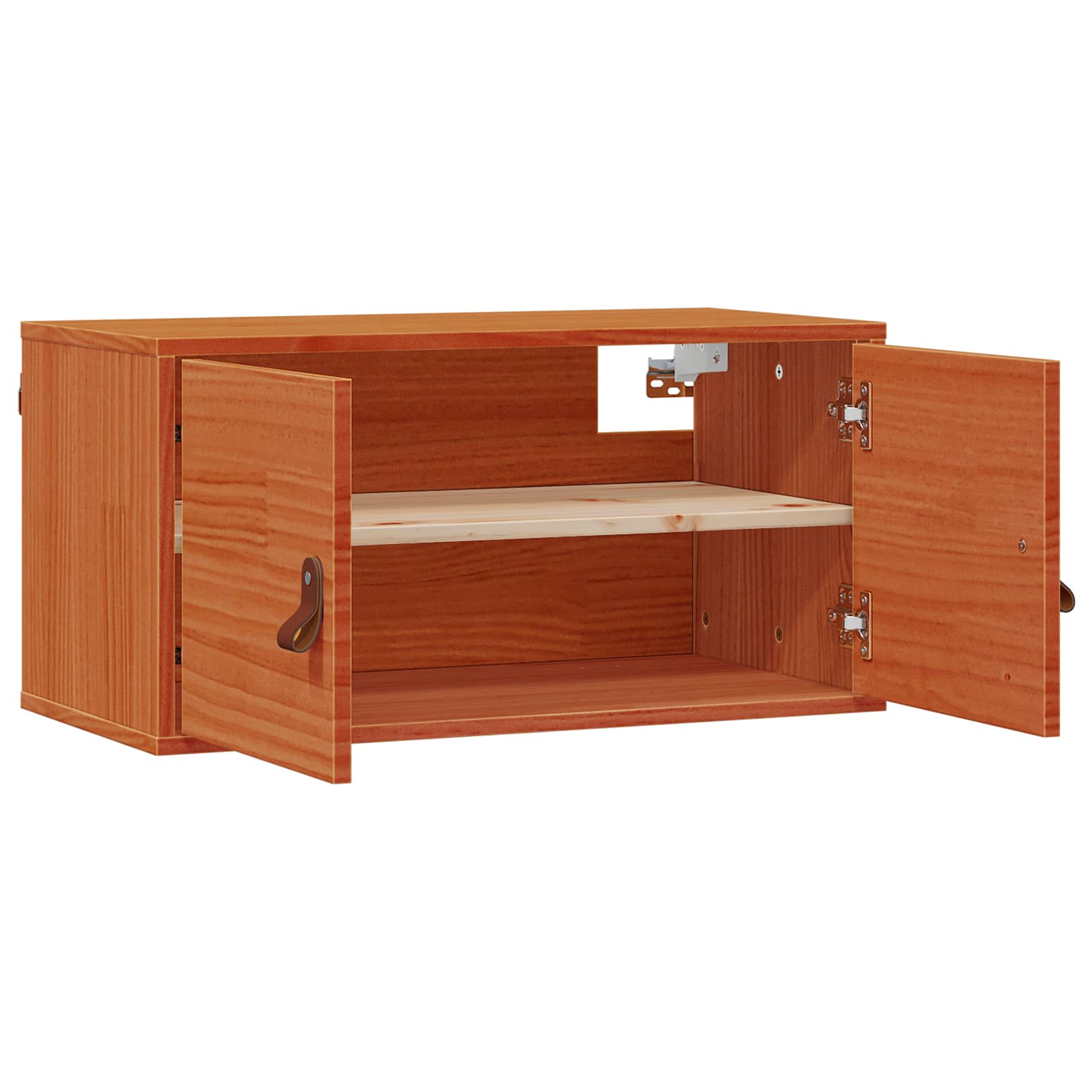Ormar za Zid s policom Zidne 2 pcs Vosak smeđa 60 x 30 x 30 cm