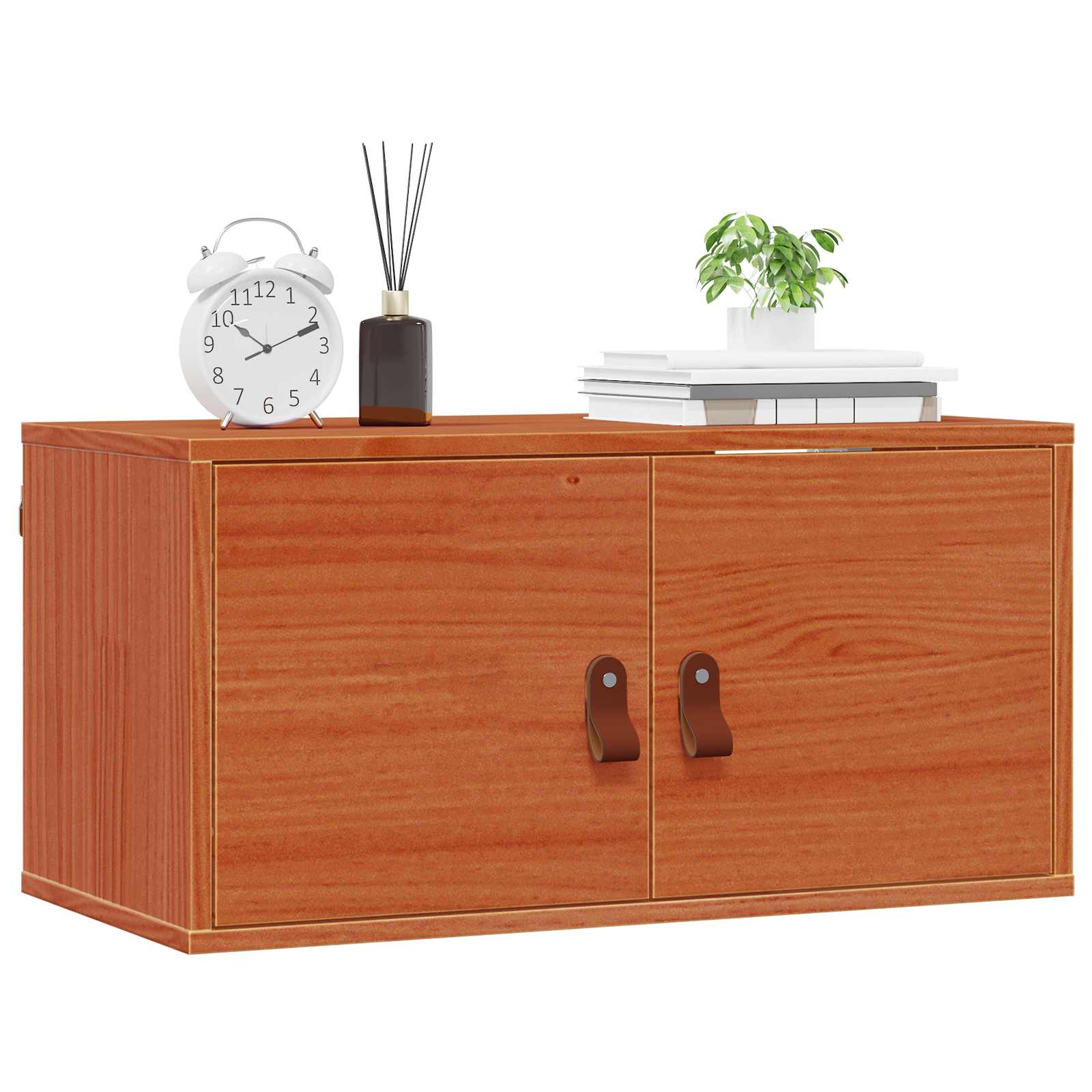 Ormar za Zid s policom Zidne 2 pcs Vosak smeđa 60 x 30 x 30 cm