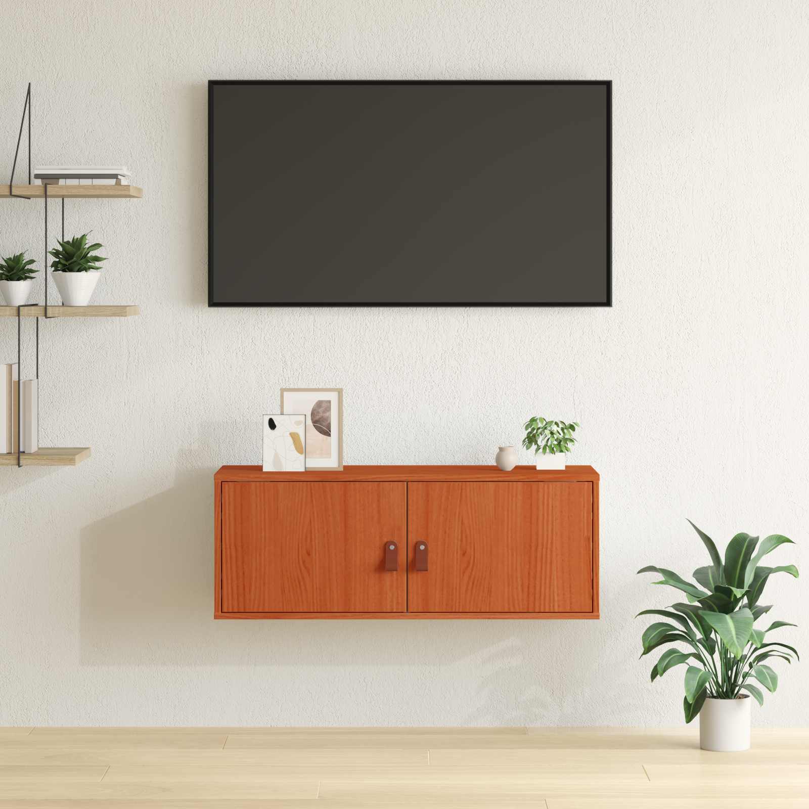 Ormar za Zid Vosak smeđa 80 x 30 x 30 cm Čvrsto borovo drvo