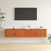 Ormar za Zid s policom Zidne 2 pcs Vosak smeđa 80 x 30 x 30 cm