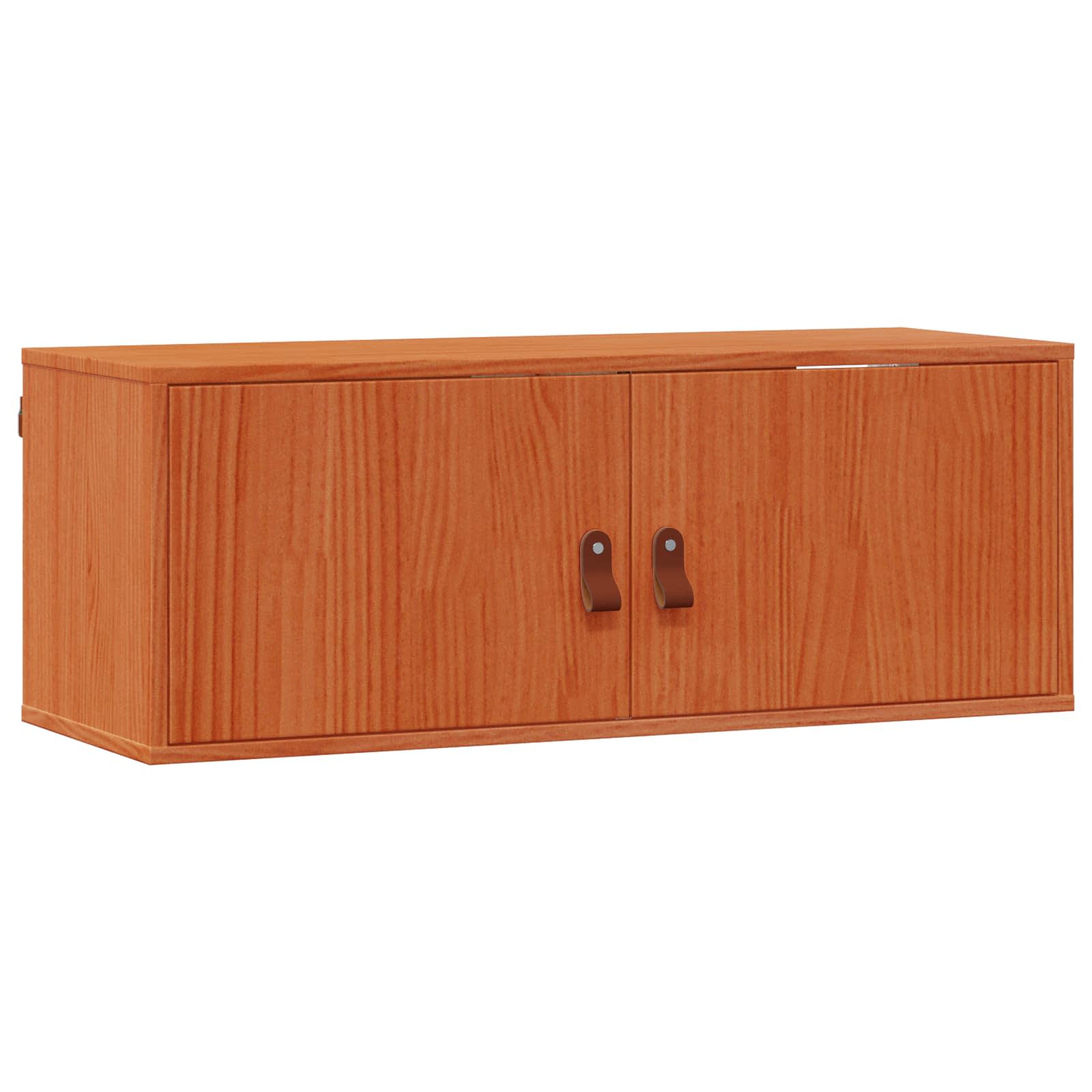 Ormar za Zid s policom Zidne 2 pcs Vosak smeđa 80 x 30 x 30 cm
