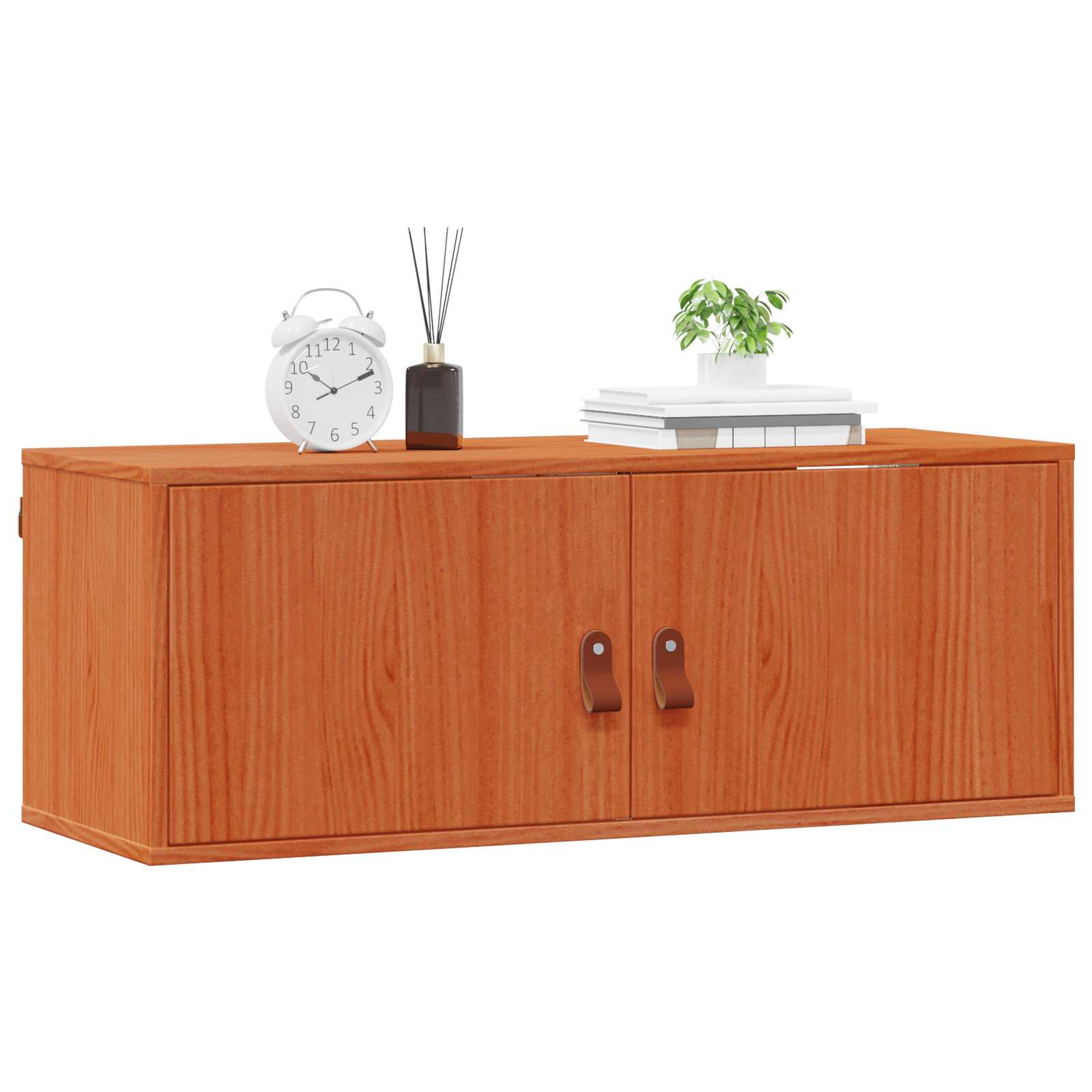 Ormar za Zid s policom Zidne 2 pcs Vosak smeđa 80 x 30 x 30 cm