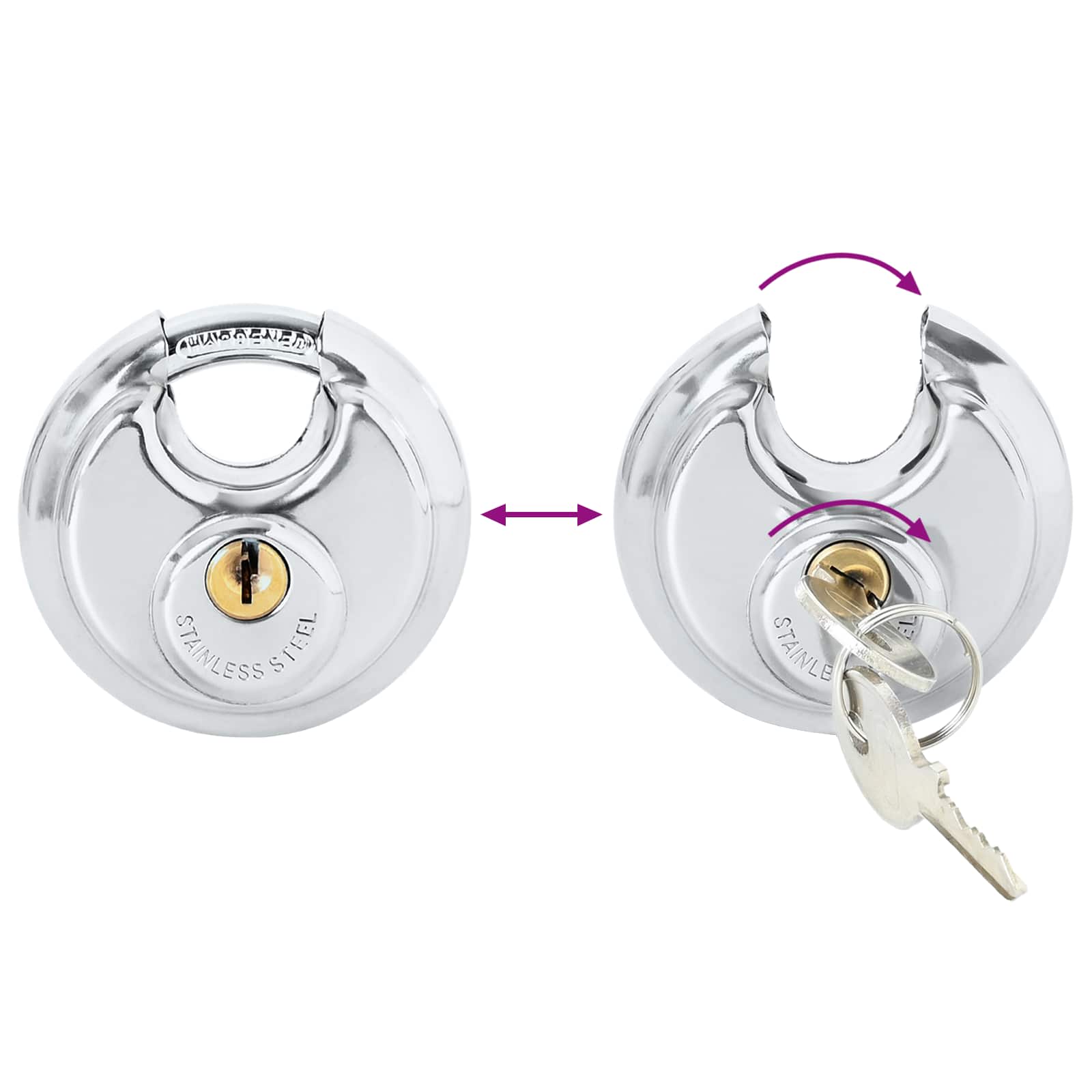 Brave sa ključevima 2 pcs Srebrno 6 x 2.3 x 6 cm
