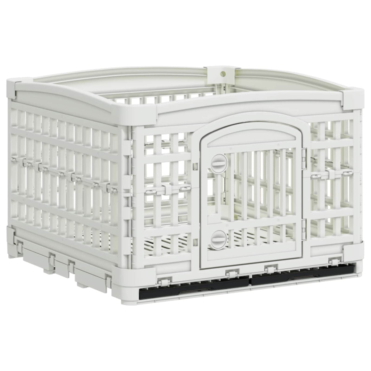 Igraonica za pse s 4 panela 122 x 106,5 x 82 cm Plastika Bijela