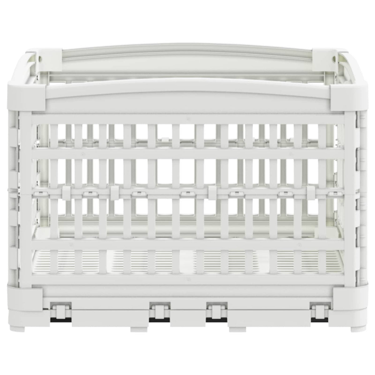 Igraonica za pse s 4 panela 122 x 106,5 x 82 cm Plastika Bijela