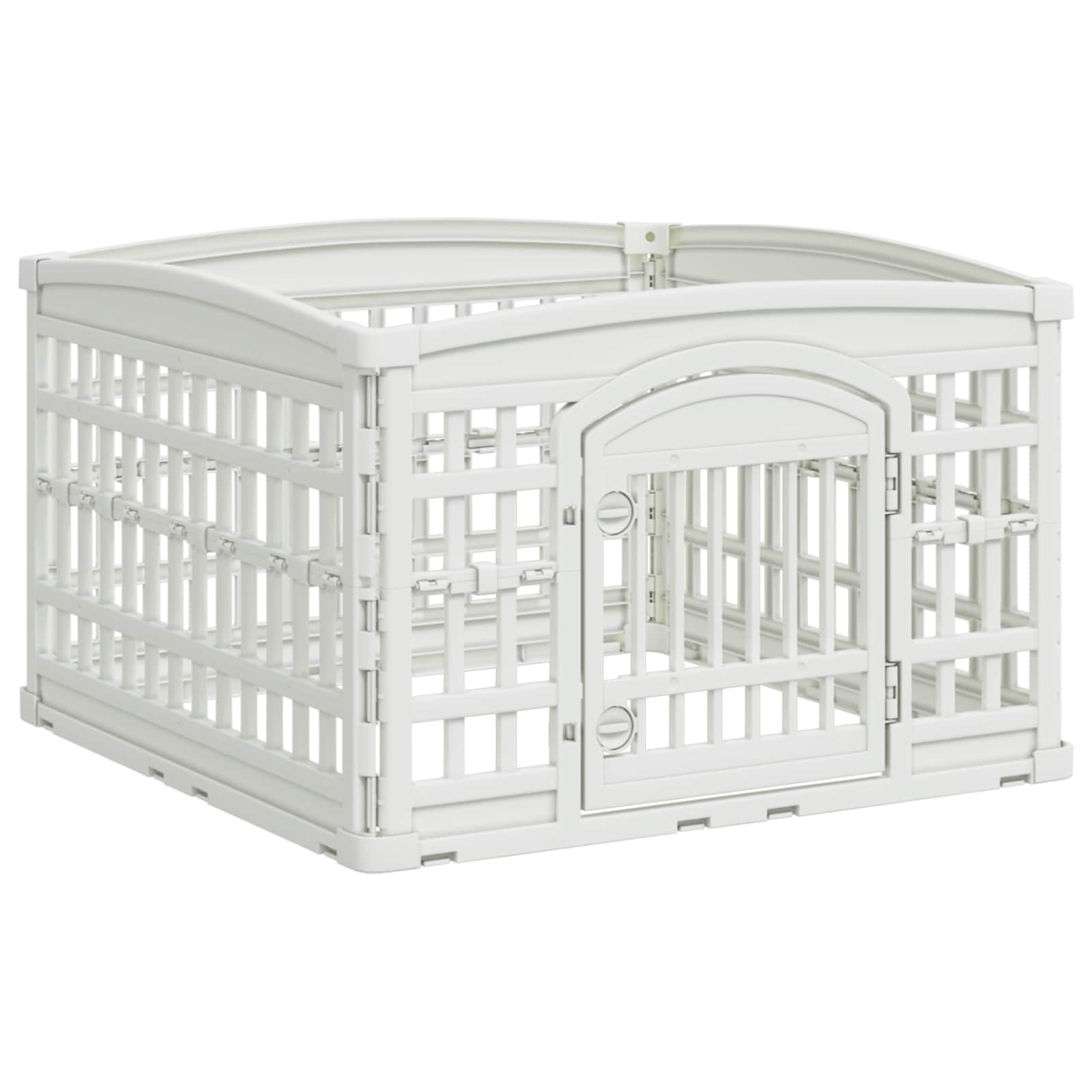 Igraonica za pse s 4 panela Bijela 91 x 91 x 58 cm Plastika