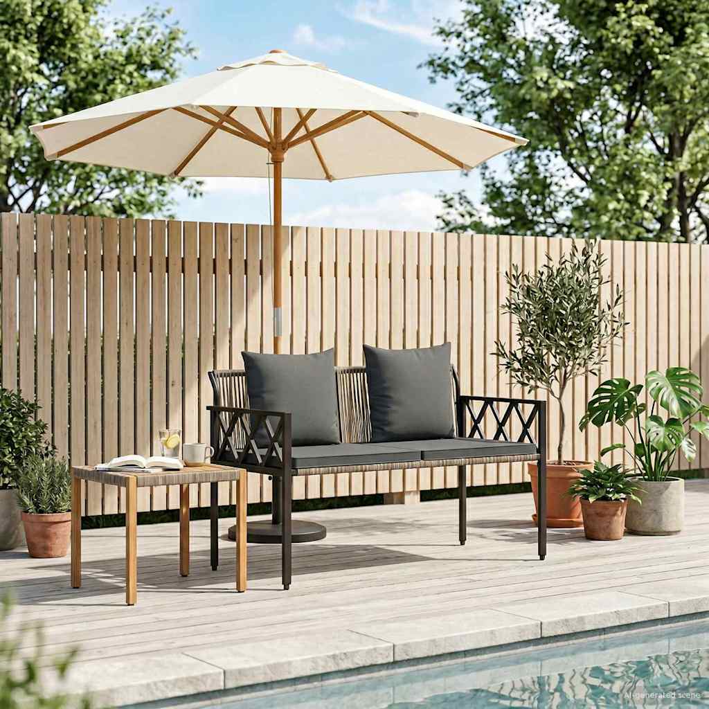 Vanjske klupe 2 -Seater 116 x 56 x 75 cm poliratan
