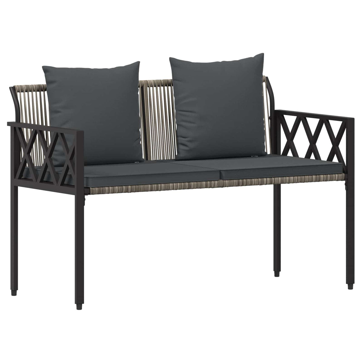 Vanjske klupe 2 -Seater 116 x 56 x 75 cm poliratan