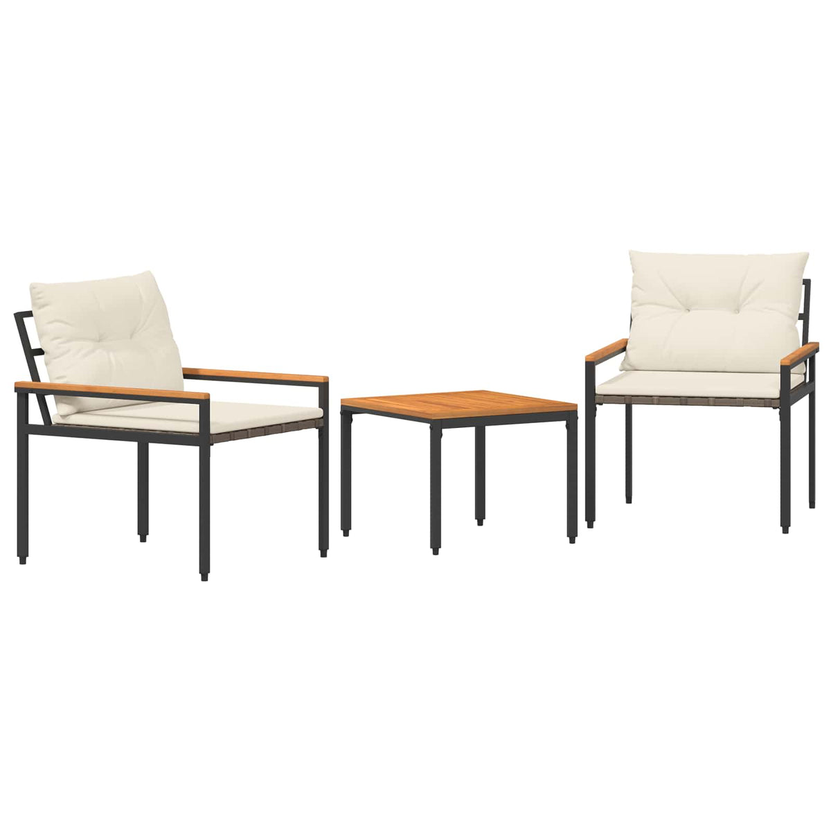 Set vanjskog namještaja 3 pcs Krem bijela poliratan