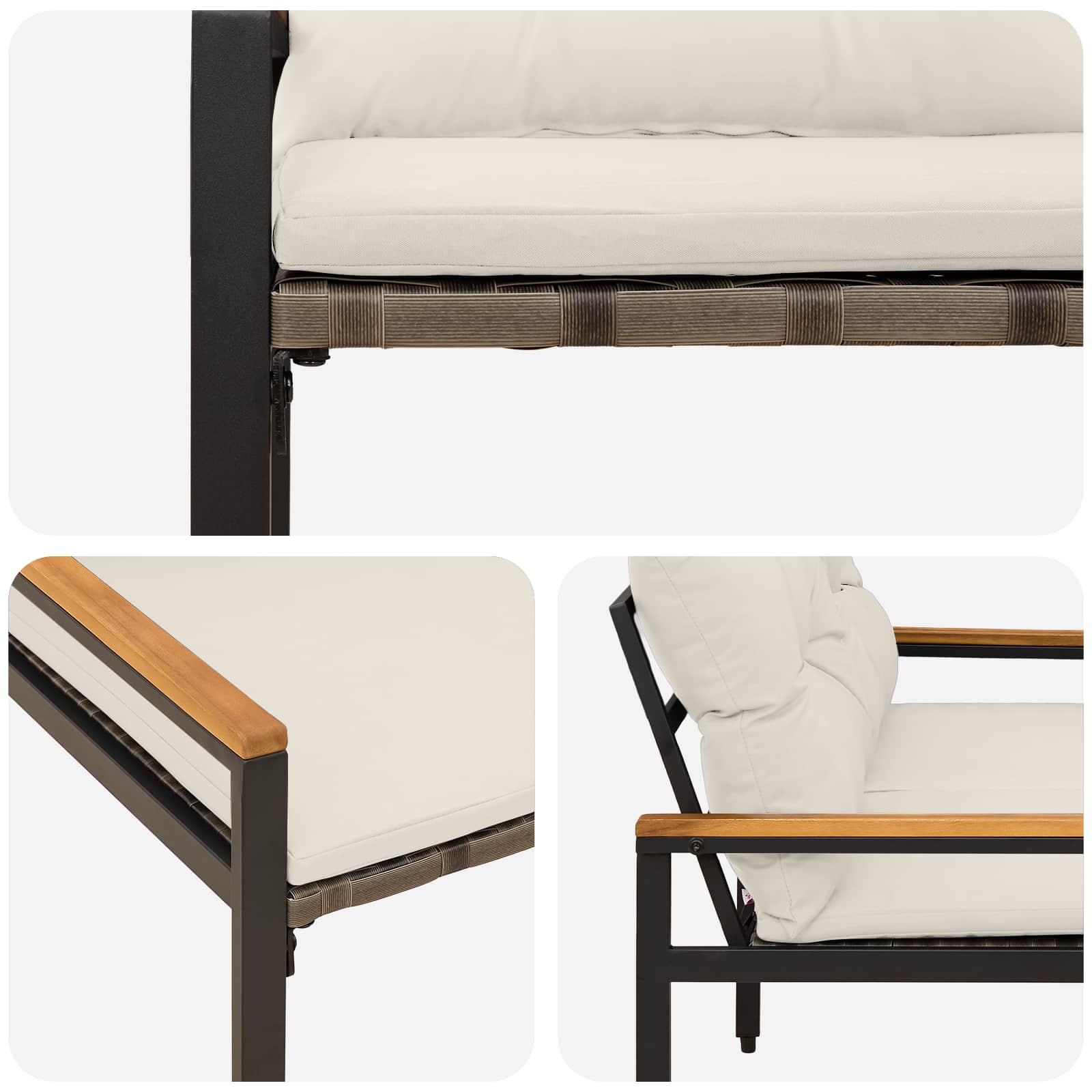 Vanjska klupa 2 -Seater 116 x 67,5 x 72 cm poliratan